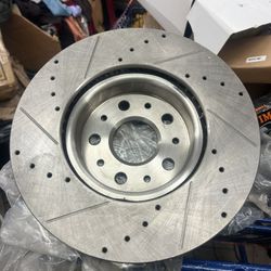 pair of automotive brake rotors (brake discs).