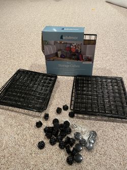 Whitmore Black Storage Cubes