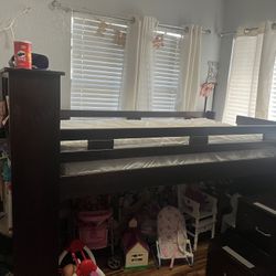 Brown Twin Bed With Storage 