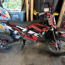 MotoTec 60v 2000w Pro Electric Dirt Bike Lithium Red
