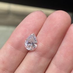 2 Carat Pear Shape Moissanite Loose Stone