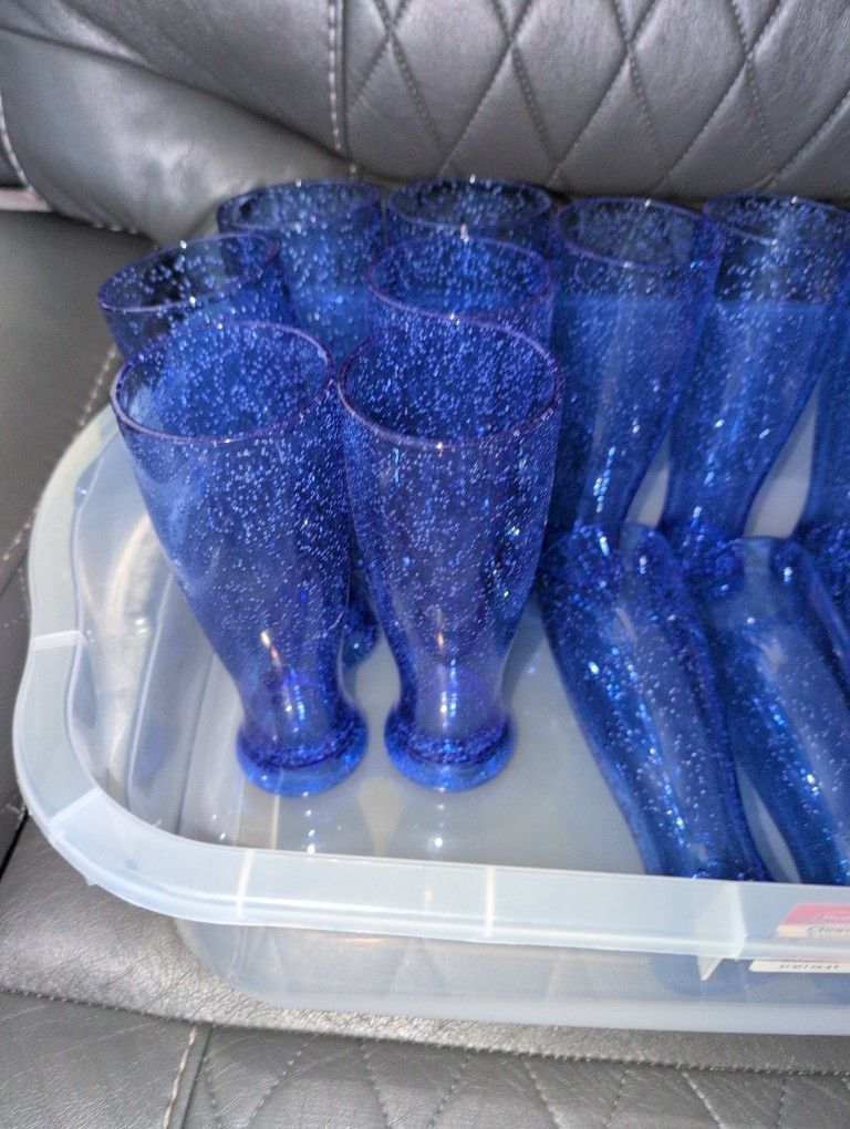 Blue Beer Glasses