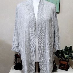 Woman's Light Gray Open Front Cardigan