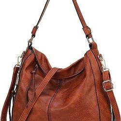 Hobo Bags for Women, VONXURY Faux Leather, Large Shoulder Bag with Side Pockets for Work Travel