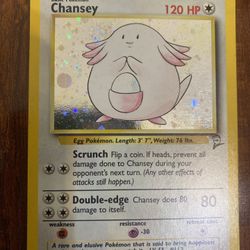Pokemon Chansey Base Set 2 Vintage Holo 3/130 LP🥚