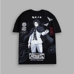 DEMON SLAYER V2 "SIDE-BY-SIDE" TEE IN BLACK MEDIUM
