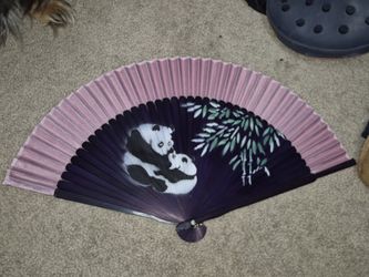 Chinese Lovely Pandas Bamboo Folding Fan Hand Fan