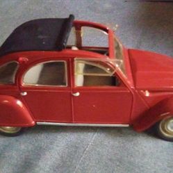 1:17 Diecast 1966 Citroen 2 CV (Made In France) Maroon Rare 