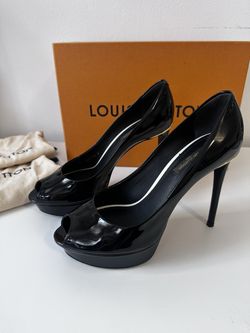 Louis Vuitton Peep-Toe Pumps.
