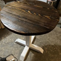 Barnwood Topped Circle Table