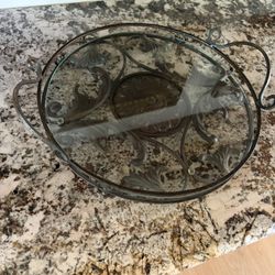 Round Glass Tray