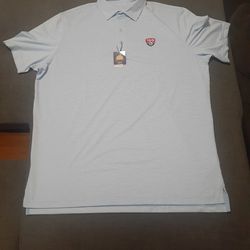 Johnnie O Men's Prep-Formance Polo Shirt SS Torrey Striped XL Blue/ White 