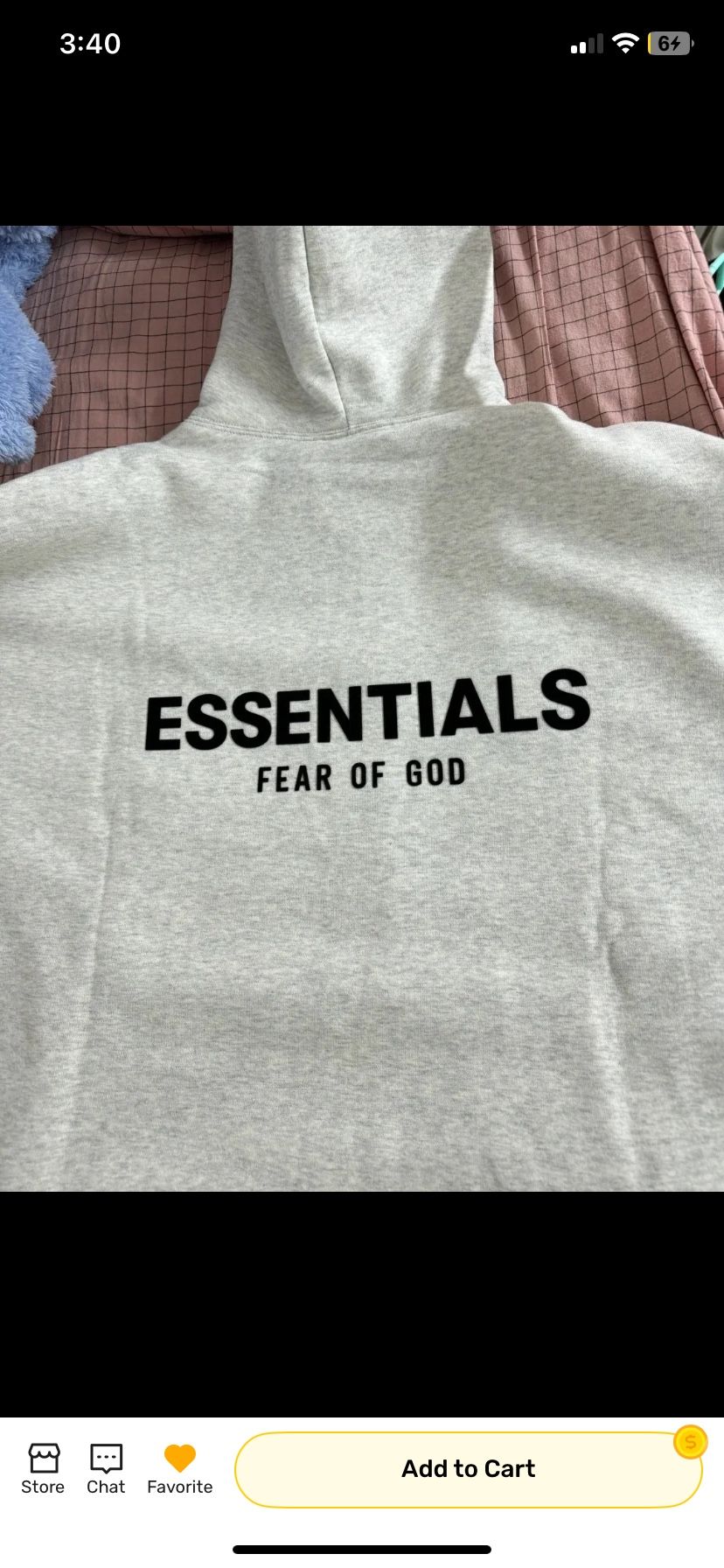 Essentials Hoodie Gray