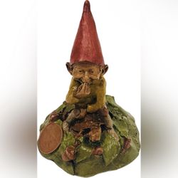 Original Vintage Tom Clark Gnome Sculpture Figurine Fine Art Eddie on a Turtle #43 Collectible Cairn Studio