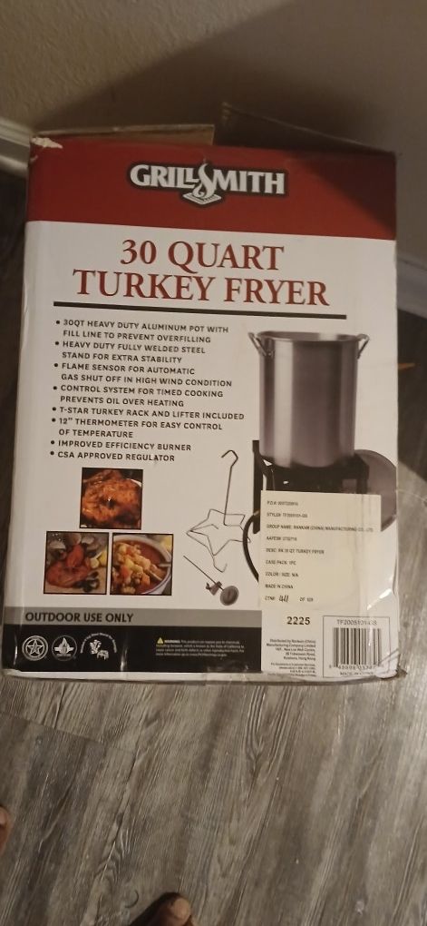 Grillsmith 30qt Turkey Fryer