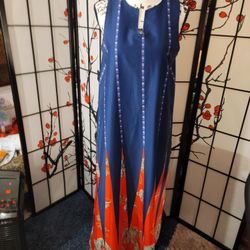 LIGHTIN BOX LADIES LONG SYMBOLIC SUNDRESS/SIZE LARGE