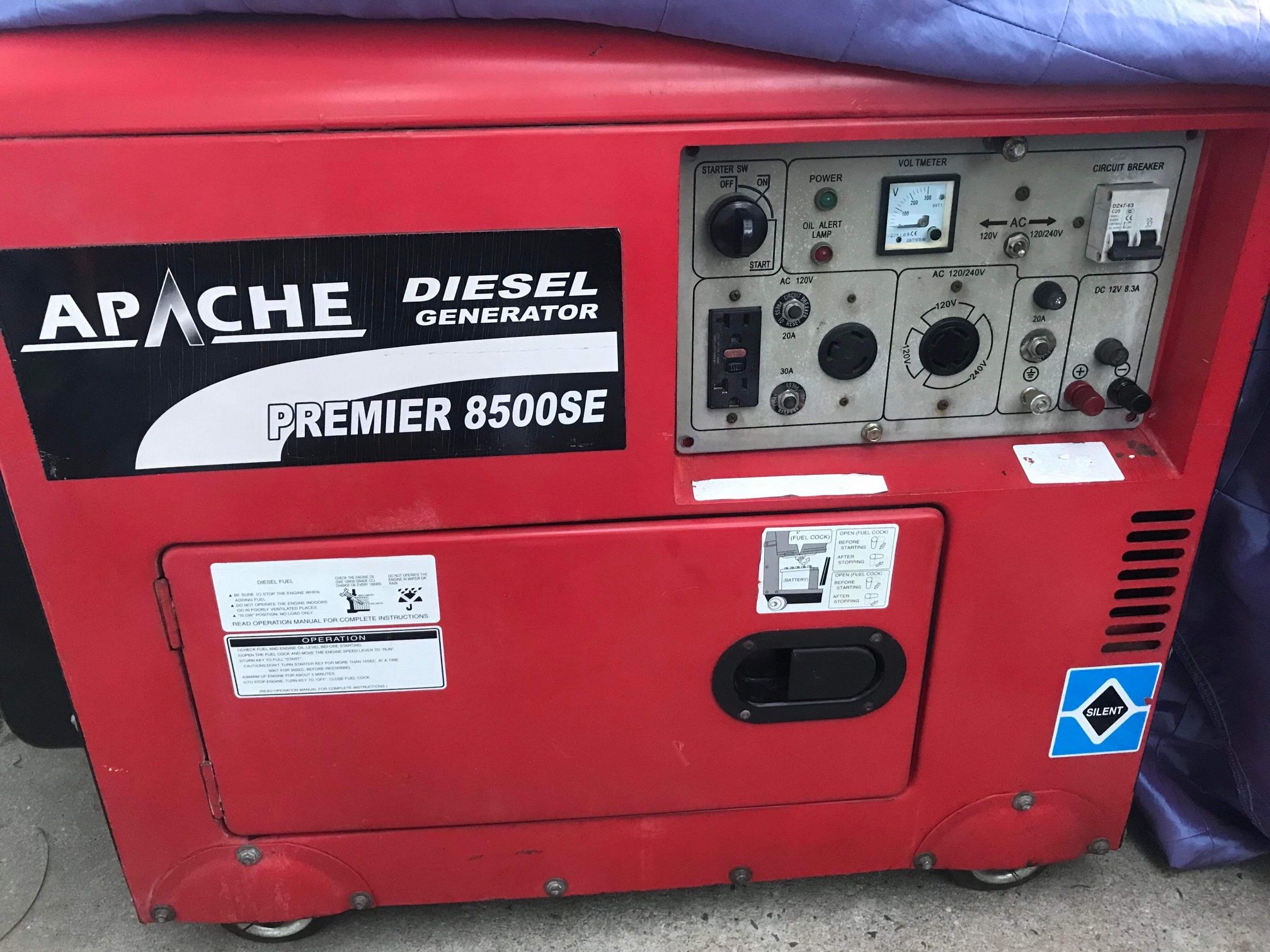 Diesel Generator Quiet , Electric Start