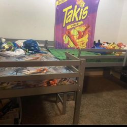 Raised L Shaped Twin Double Loft Bed For Kids