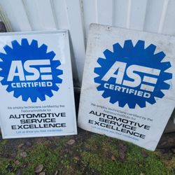 Ase Certified Metal Signs 