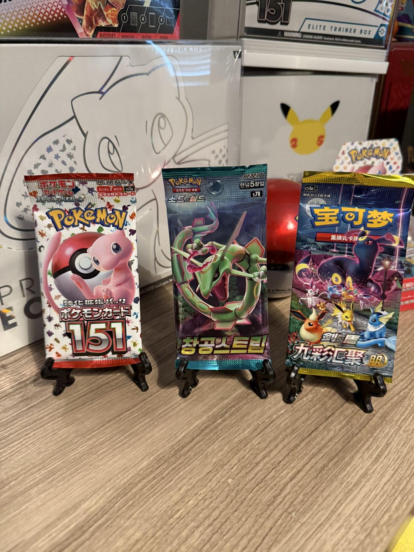 Pokémon 6 Packs Lot- 3 Japanese, 3 English