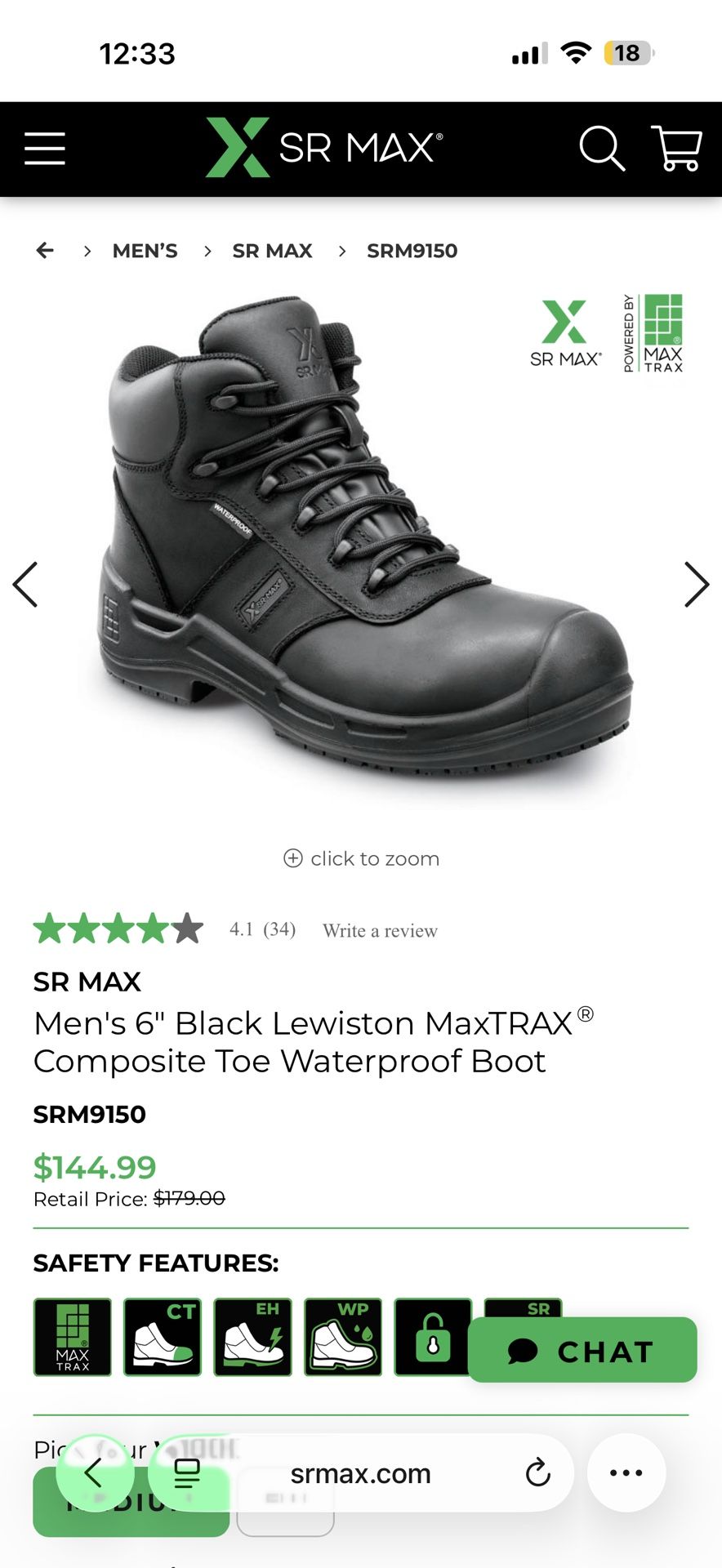 SR Max Work Boots
