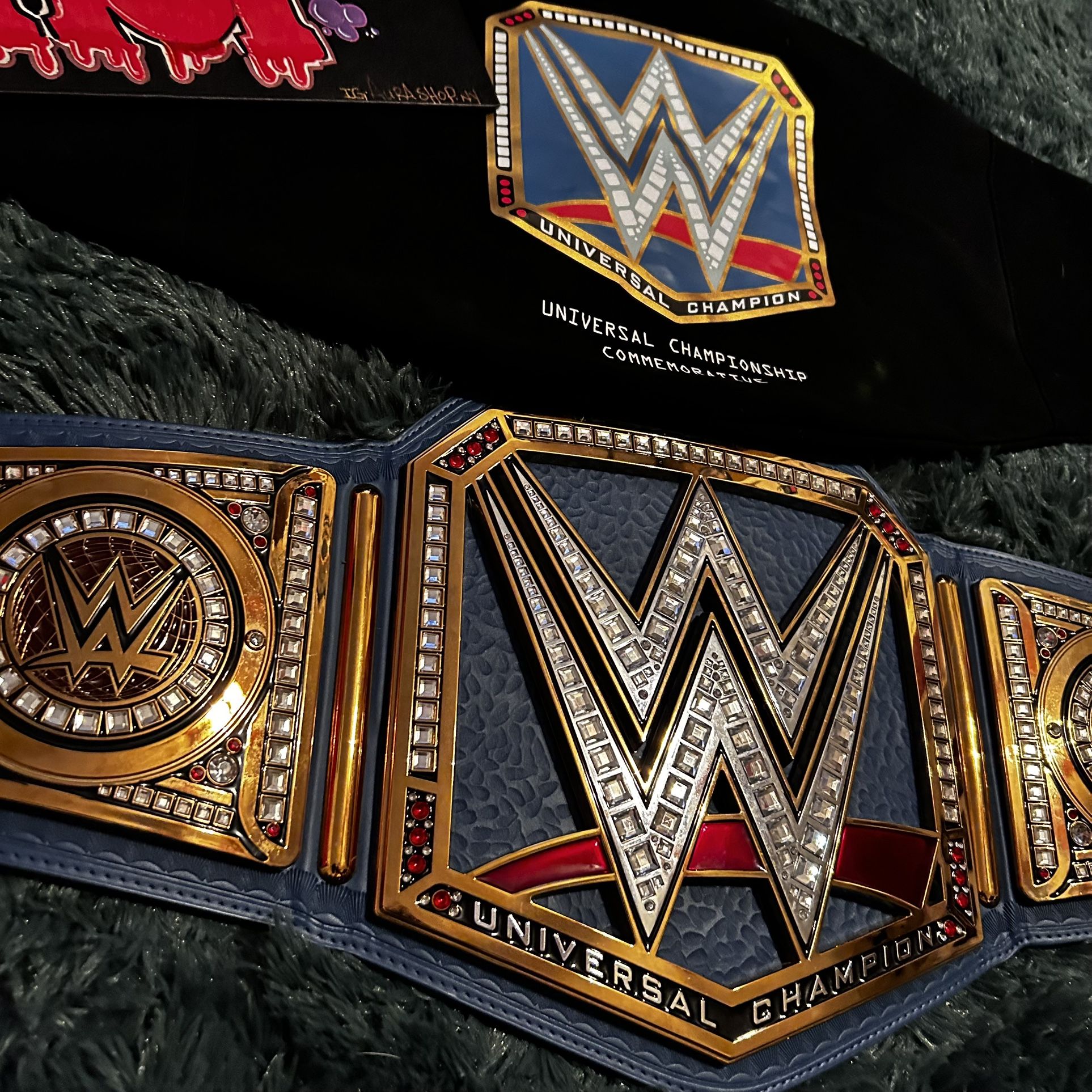 (RARE) WWE Blue Universal Championship Commemorative Belt