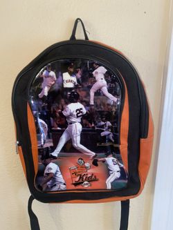 San Francisco Giants backpack with Barry Bonds on it