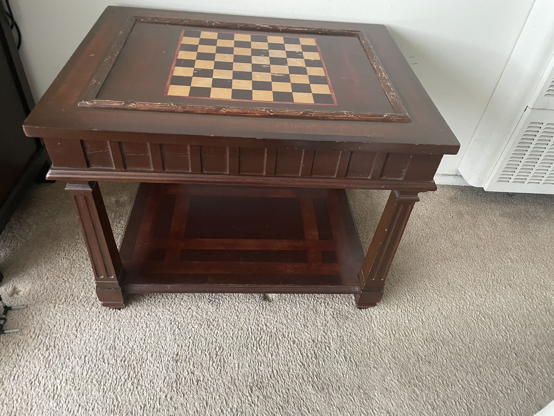 Coffee/chess Wooden Table
