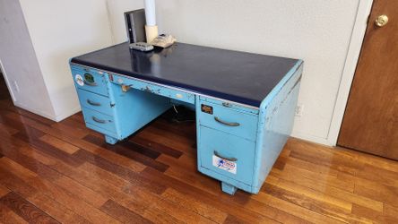Really cool vintage steel desk