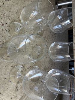 Glass wine stemware