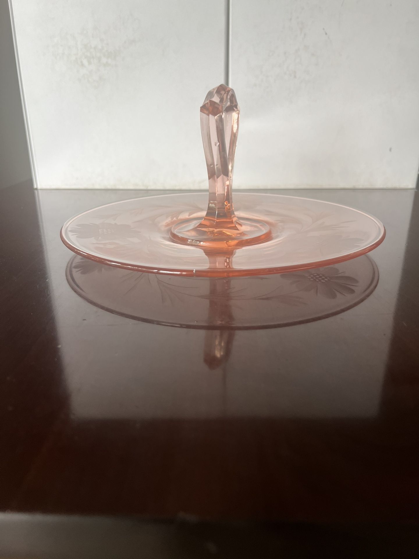 Beautiful Antique Pink Depression Glass Serving Piece Kitchen & Dining