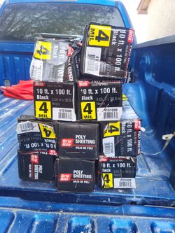 4 mil black plastic sheeting= 30 dlr each/ retail  44 dlr