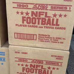 1990 Score Football Factory Sealed Case