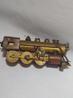 Vintage brass folk art train