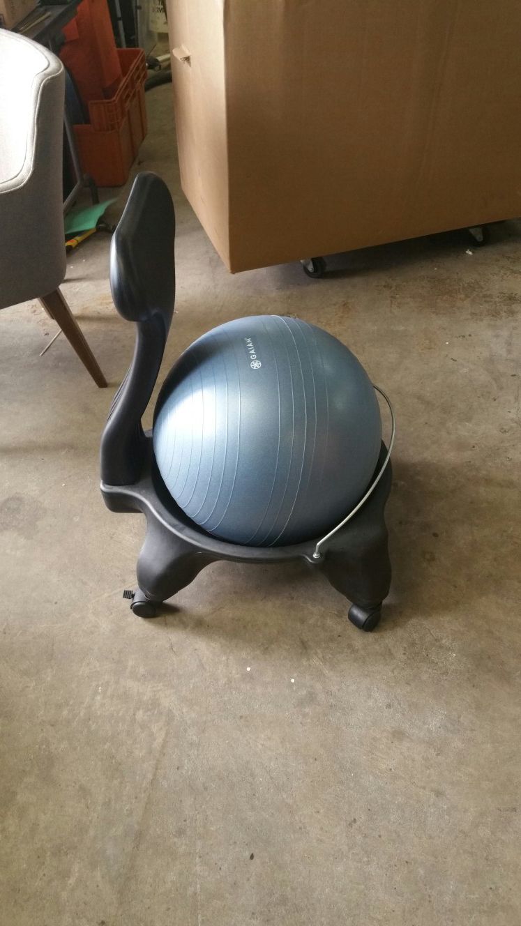 Yoga ball chair with back $40
