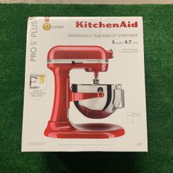 KitchenAid Professional 5qt Stand Mixer RED - Brand new In box
