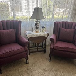 Wing Back Chairs Set Of 2 