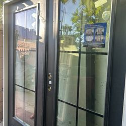 New JELD-WEN Steel Black/White French Door