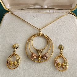 Real 12K Gold Jewelry Set