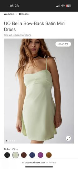 knee length dresses for ladies Day Dreamer Bow Backless Satin Mini Dress ‍ Mermaid Way, M main image 0