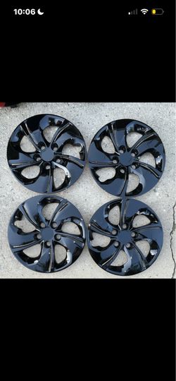WJ-5105-15 15” Gloss Black Wheel Covers Hubcaps Set 4 Snap-On NEW