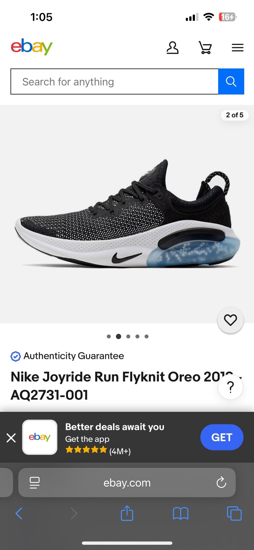 Lightly Used Nike Joyride Flyknit Sneakers