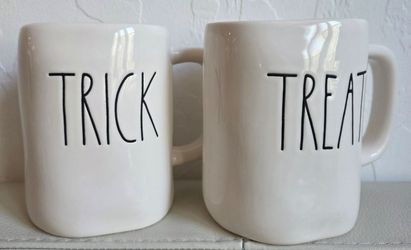 Rae Dunn Halloween Trick & Treat Coffee Mugs