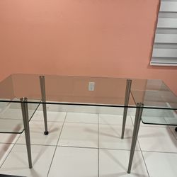 glass table glass desk