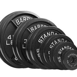 Cast Iron Olympic weights 245 Lb Set Brand New Still In The Box  🏋🏽‍♂️2-45,s 🏋🏽‍♂️2-35's 🏋🏽‍♂️2-25's 🏋🏽‍♂️2-10's 🏋🏽‍♂️2-5's  🏋🏽‍♂️2-2.5's 