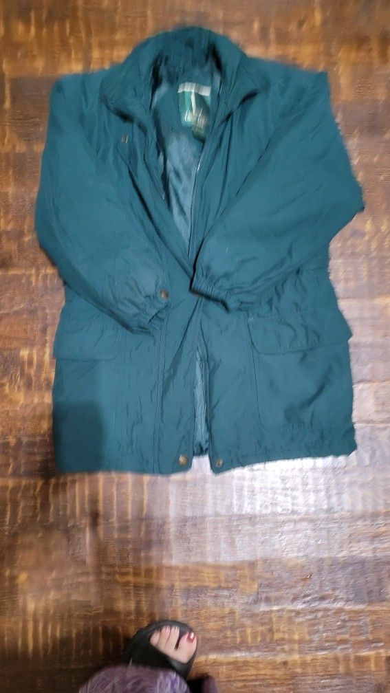 GREEN JACKET -XS - UNISEX - ZIPPER + BUTTONS