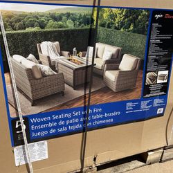 NEW!! 5-piece Fire Outdoor Seating Set / Outdoor Patio Furniture / Loveseat / muebel de patio 