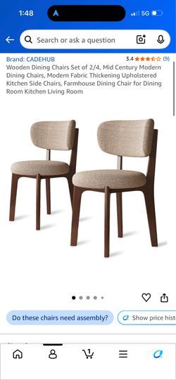 Wooden Dining Chairs Set of 4, Mid Century Modern Dining Chairs,