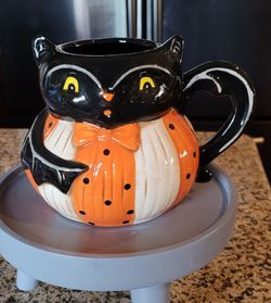Johanna Parker Halloween Black Cat Ceramic Mug
