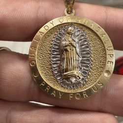 Solid 10k Virgin Mary Pendant